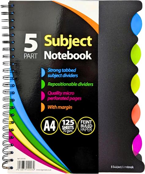Note Book 200 Sheets A4 / 5 Subject Mega