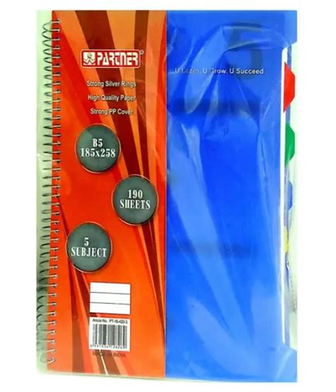 Note Book Strips 190 Sheets A6 / 5 Subject Practic Yassin