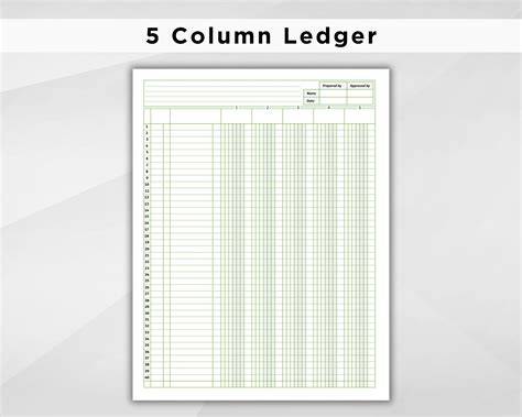 Ledger Book 6 Colume 100 Sheets
