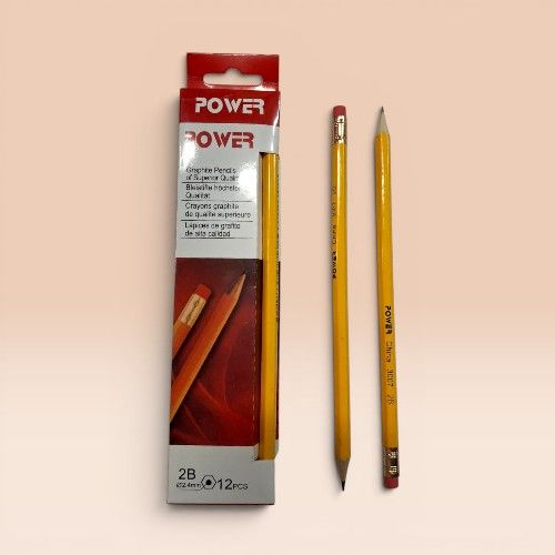 Power Pencil Wth Eraser Metalik - 3008 - 2B