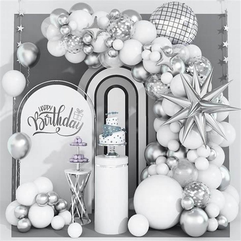 [C-AR037050] Office Mix Balloon100 Pcs Silver