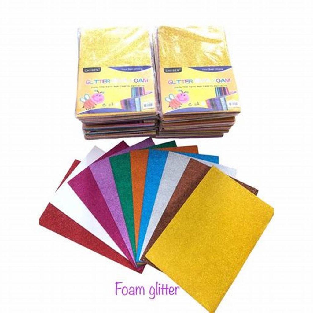 [C-AR324050] Office Mix Foam Glitter A4 10 Colors