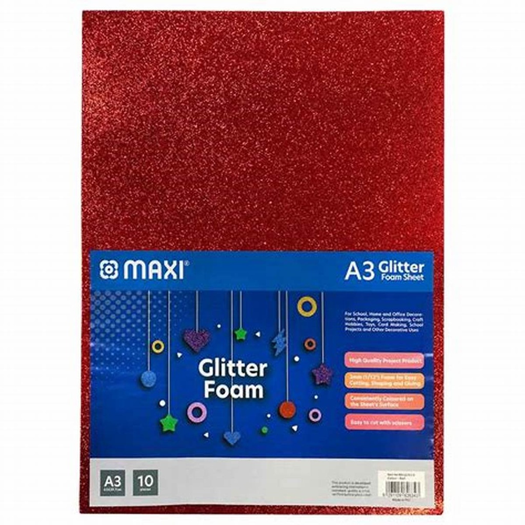 [C-AR416050] Office Mix Foam Glitter 50 x 70 Red