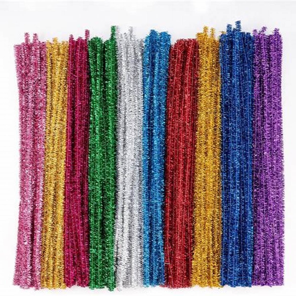 Pipe Cleaner Glitter 30 Stick Colors - Power