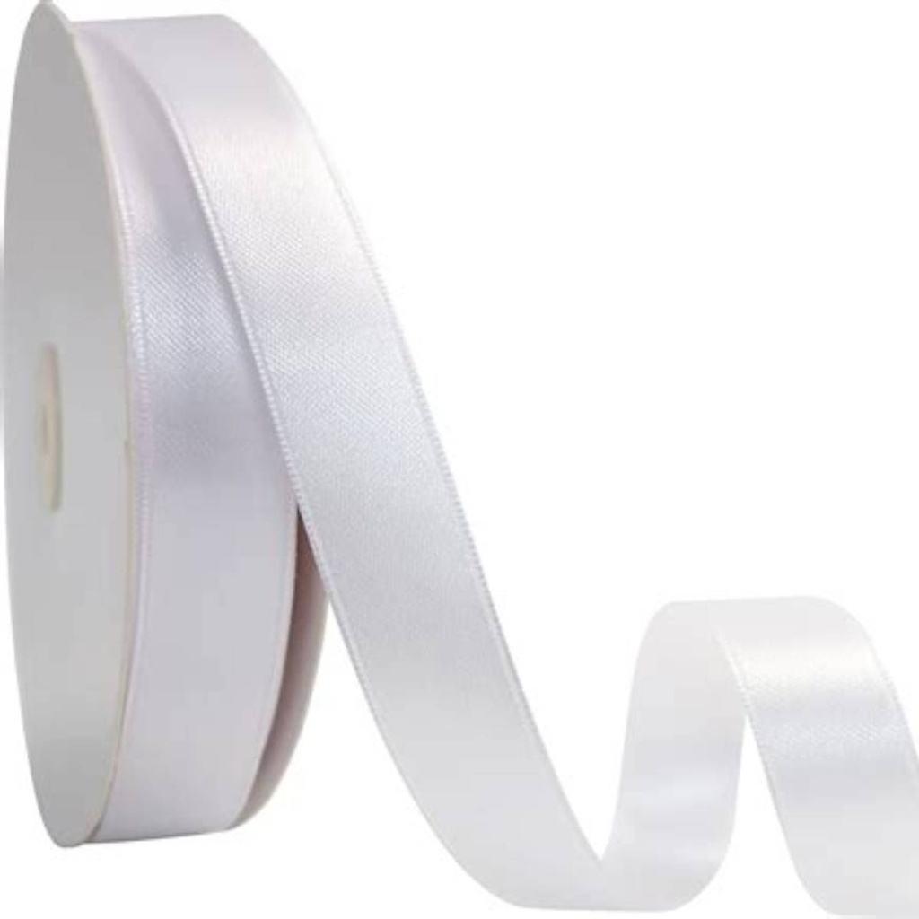 [C-AR632050] Office Mix Satin Ribbon Roll 1 cm White