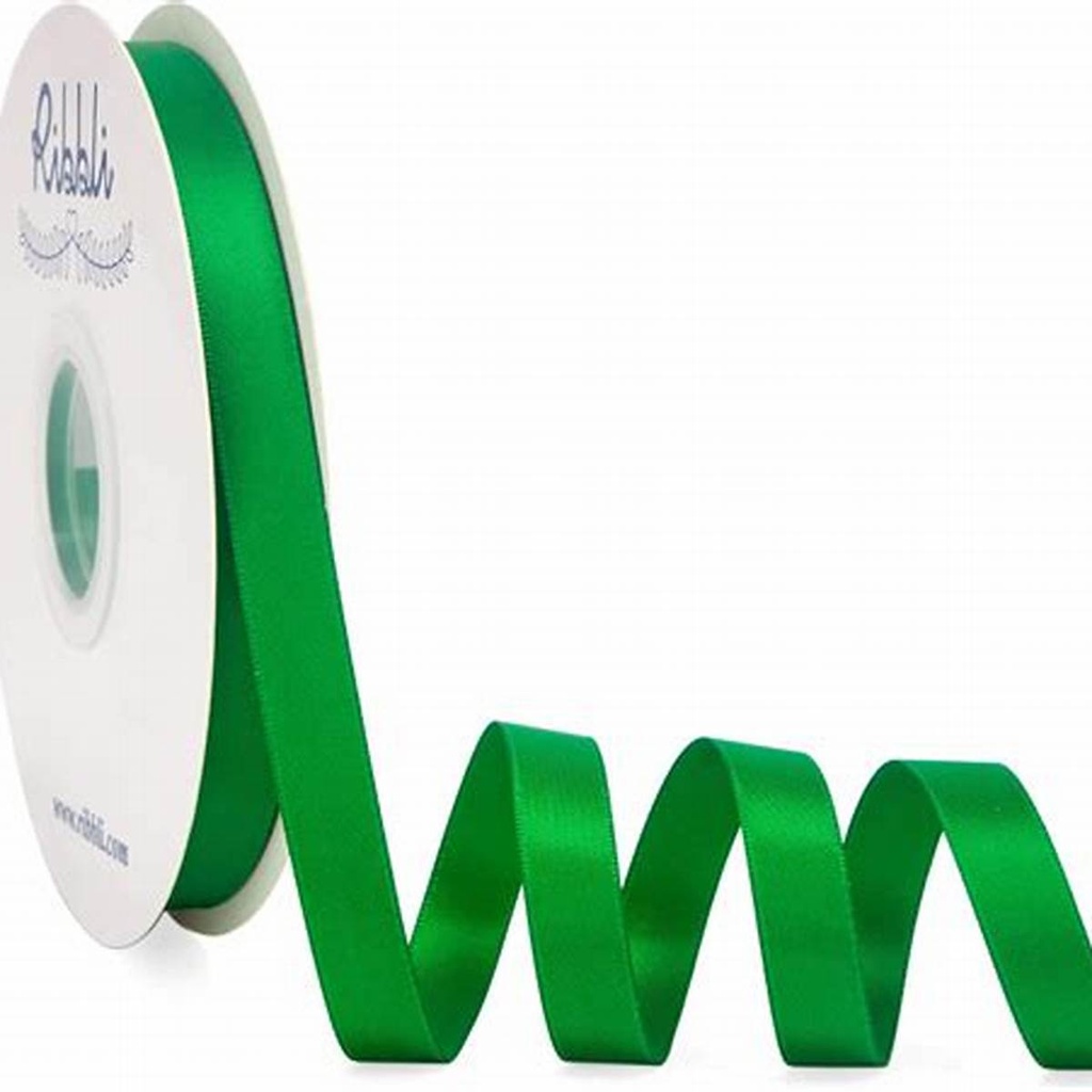 [C-AR639050] Office Mix Satin Ribbon Roll 1 cm Dark Green