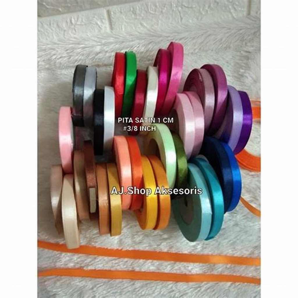 Office Mix Satin Ribbon Roll 1 cm Dark Brown