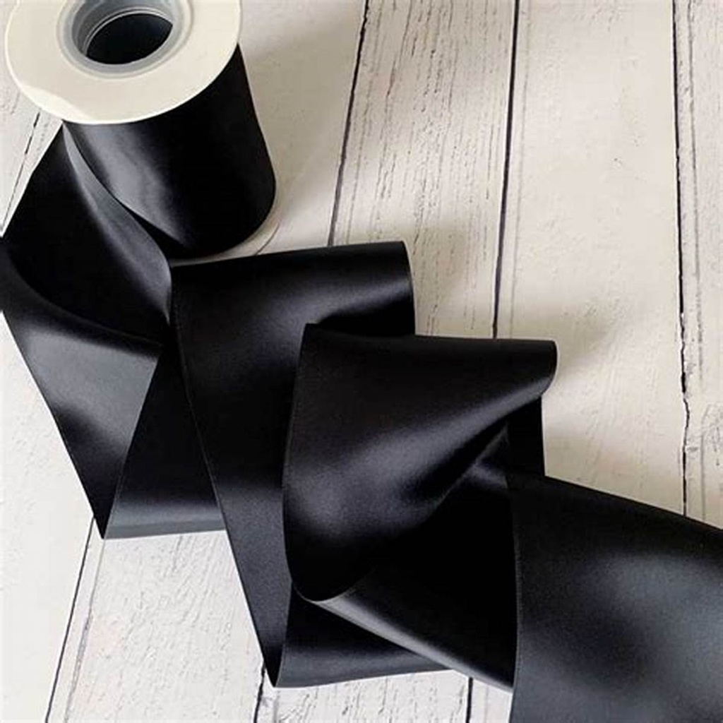 [C-AR661050] Office Mix Satin Ribbon Roll 2 cm Black