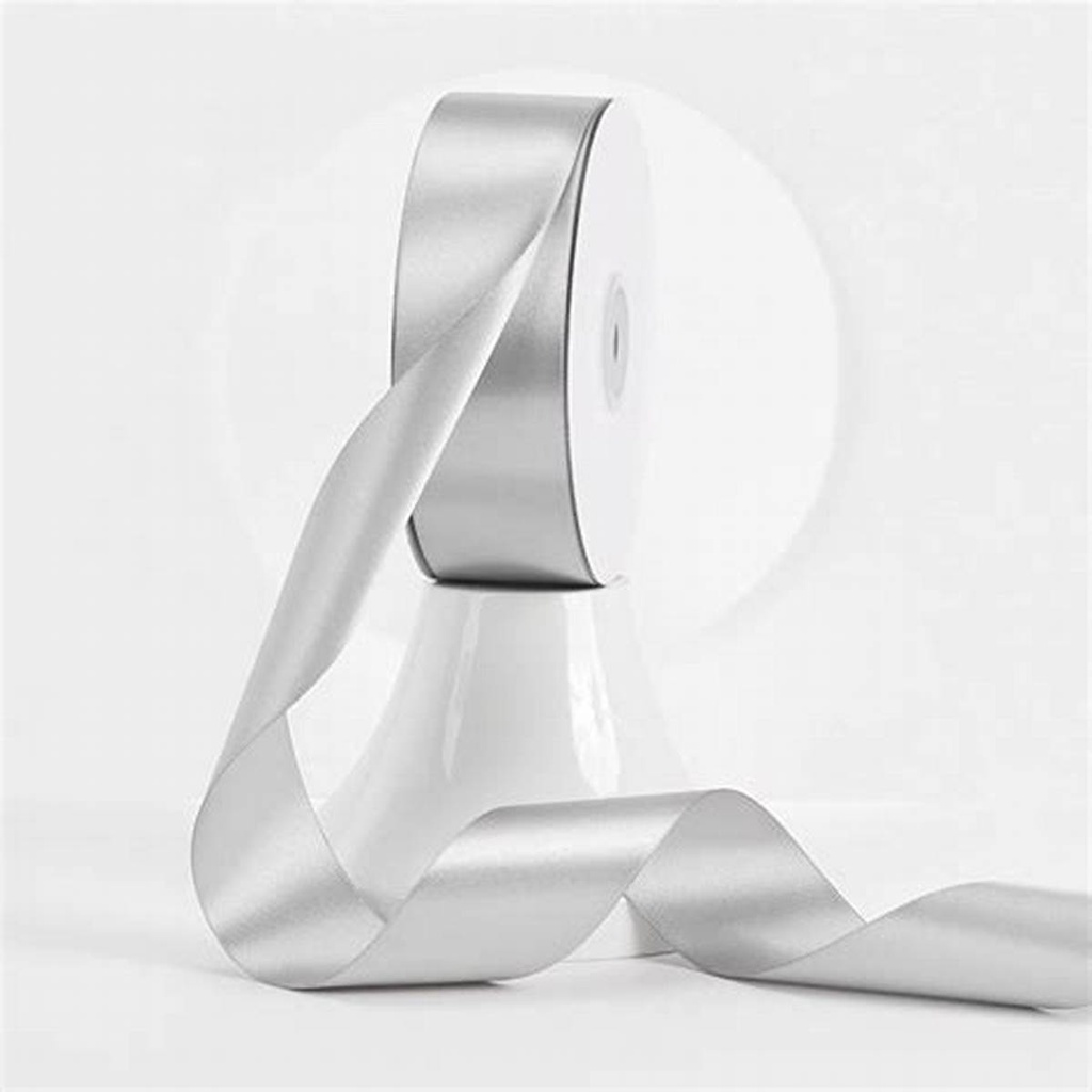 [C-AR687050] Office Mix Satin Ribbon Roll 2 cm Silver