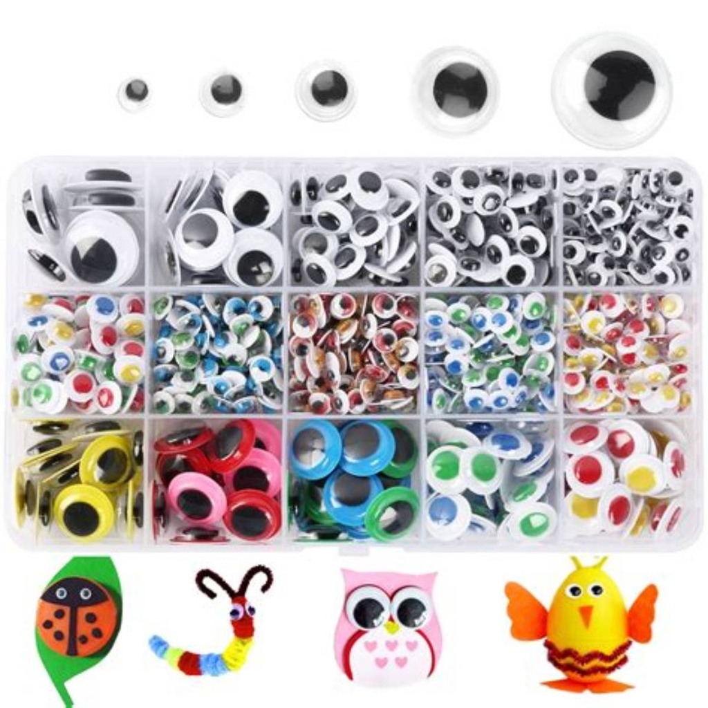 [C-AR857050] Wiggle Googly Eyes Toha  Mix Set 50