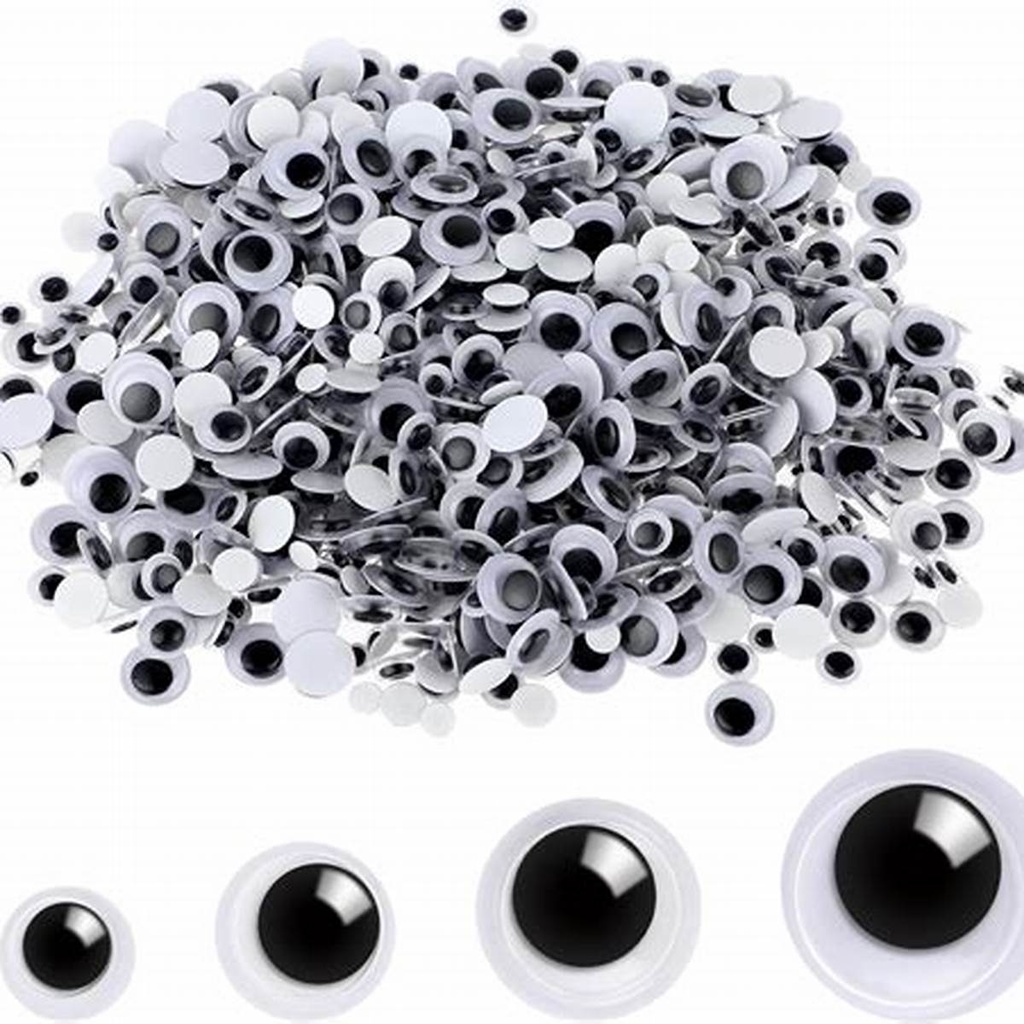 [C-AR899050] Wiggle Googly Eyes100Piece Black Medium