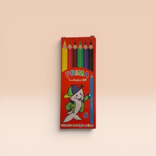 [C-SH108050] Pencil Wooden 6 Colors Short - x - Colors