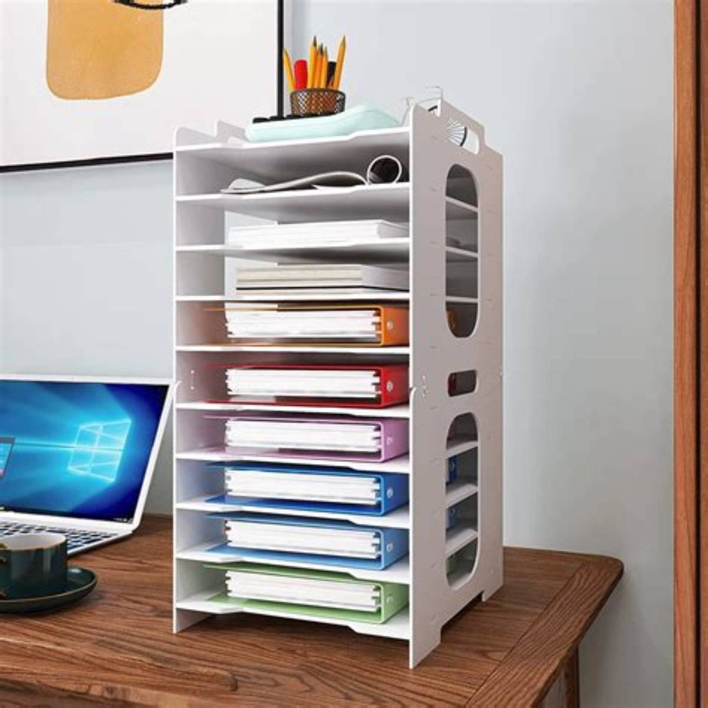 [F-AB101024] Archeif Box File Wood Color10cm Wire Sama