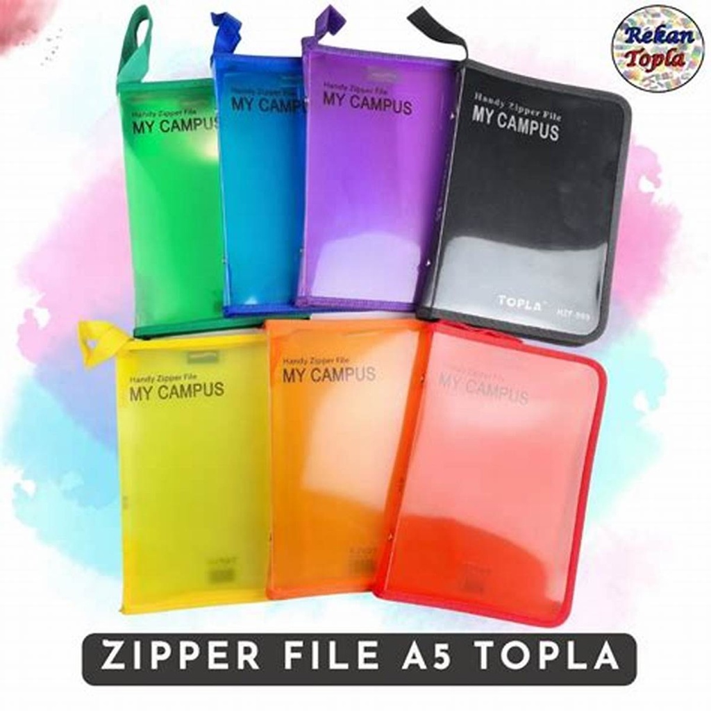 [F-FZ128050] File Zip Fabric A5