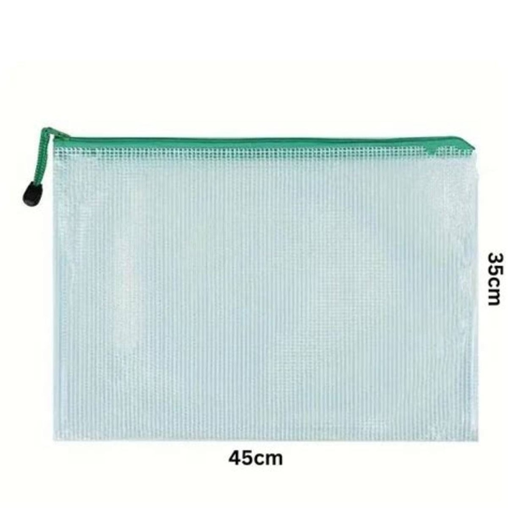 [F-FZ142050] File Zip Fabric - A3 - Green