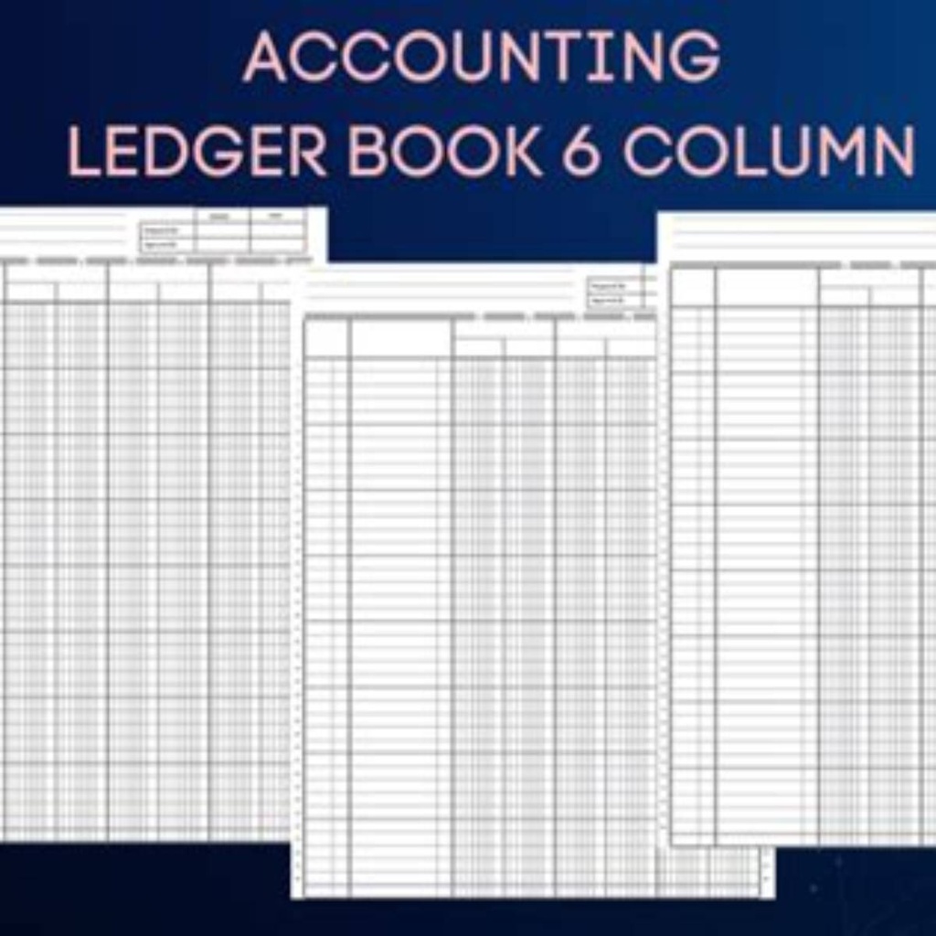 Ledger Book 6 Colume 100 Sheets