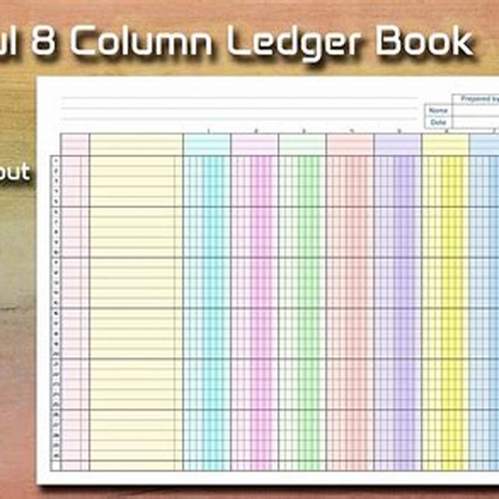 [N-LG108050] Ledger Book 8 Colume 100 Sheets
