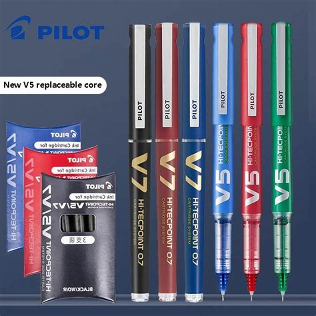 [P-PF151094] Rollerball pen Felt-Tip Pen Ball Tecpoint V7 Pilot - Green