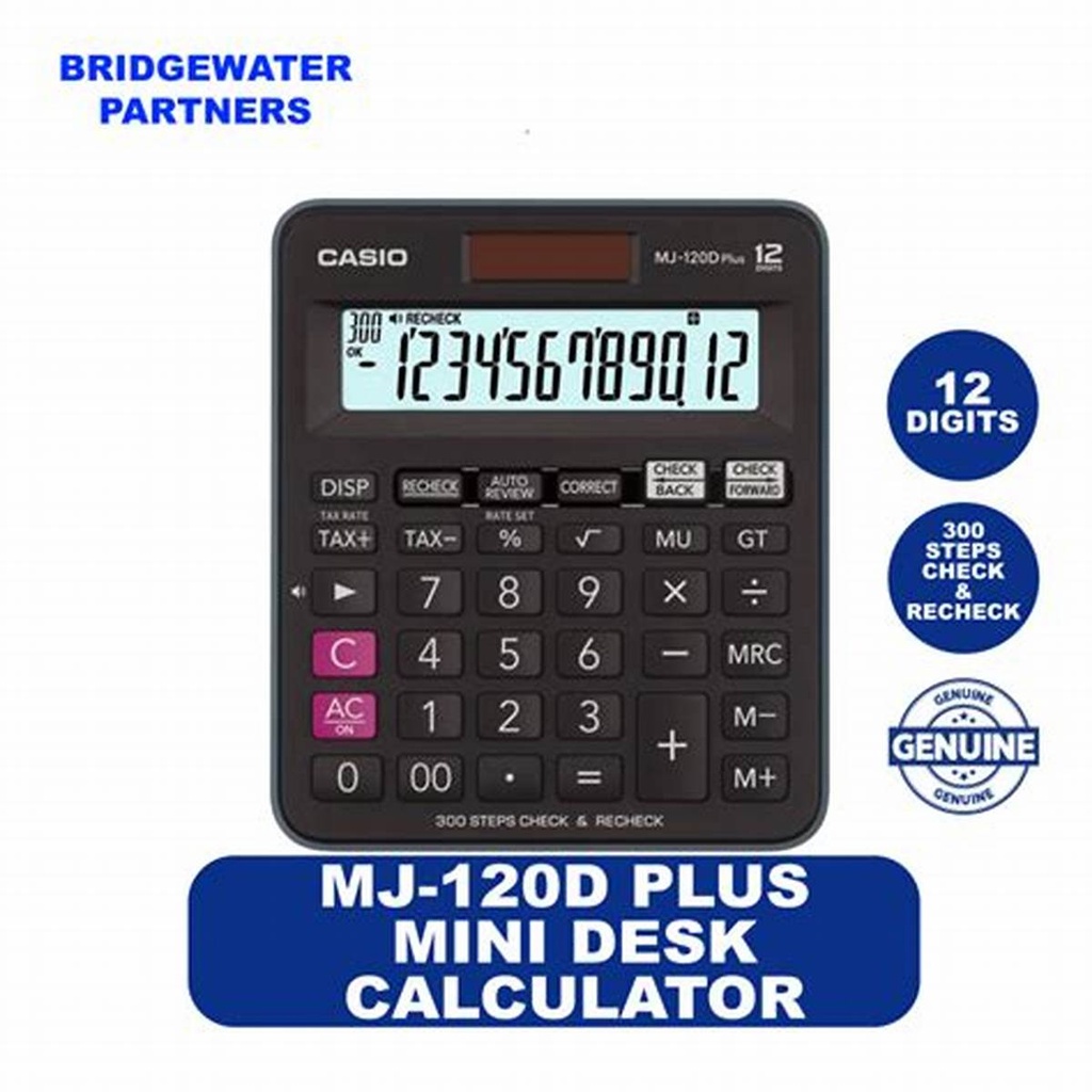 Calculater Bk Casio  Model Mj - 120D Plus
