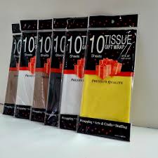 Tissue Gift Wrap 20*26cm 10 Sheets Black Office Mix