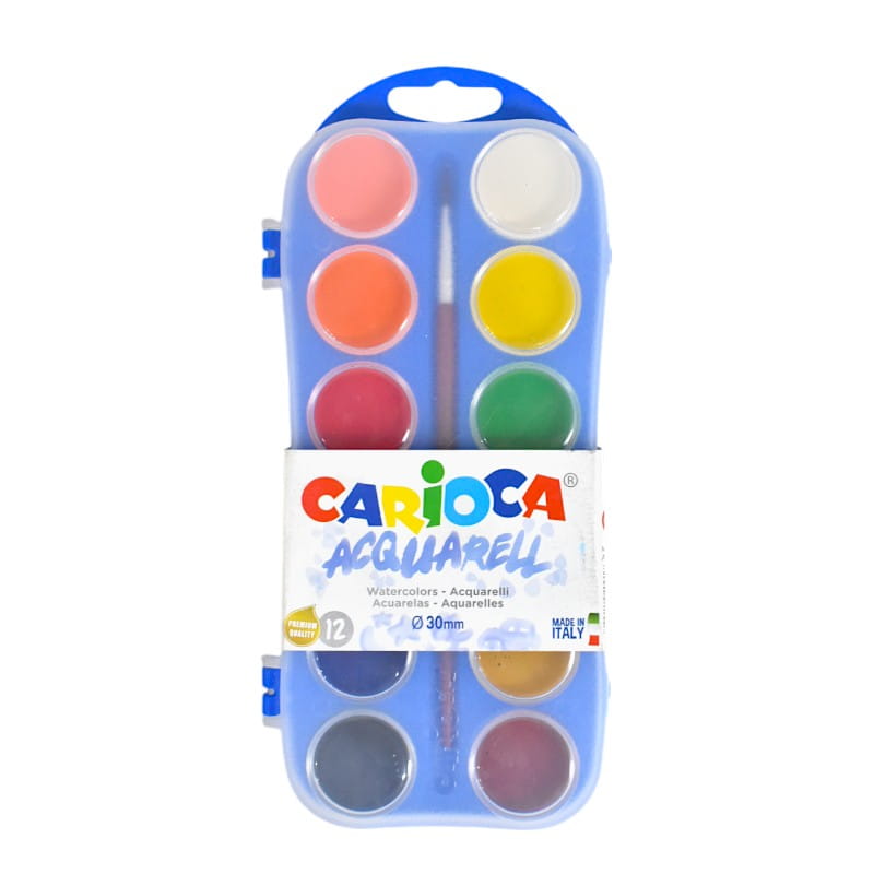 Water Color 12 Colors Acquarell-Carioca - 040017