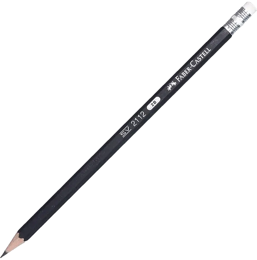 Pencil With Ereaser 2112-2B- Fabercastel