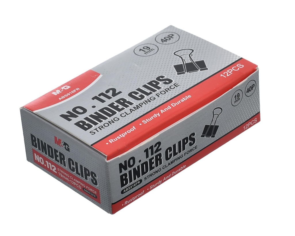 Bulldog (Binder Clips) Size19 mm Black